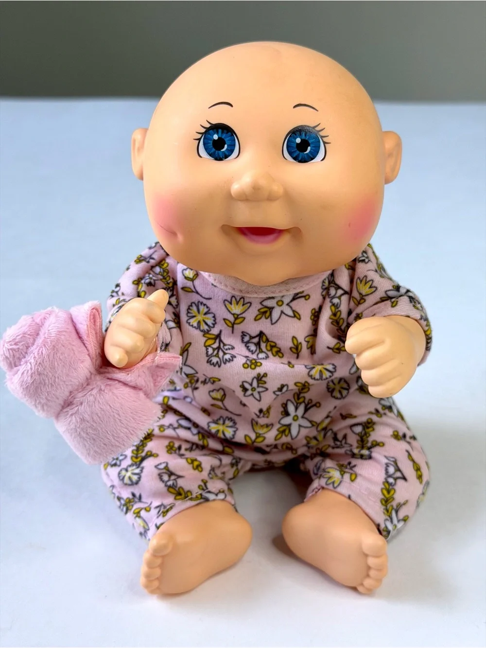 Cabbage Patch Kids Doll 9” Snuggle Time Newborn Girl Blue Eyes Outfit Blanket
